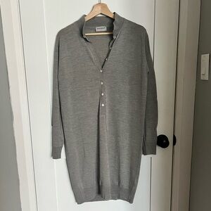 Merino wool polo dress John Smedley